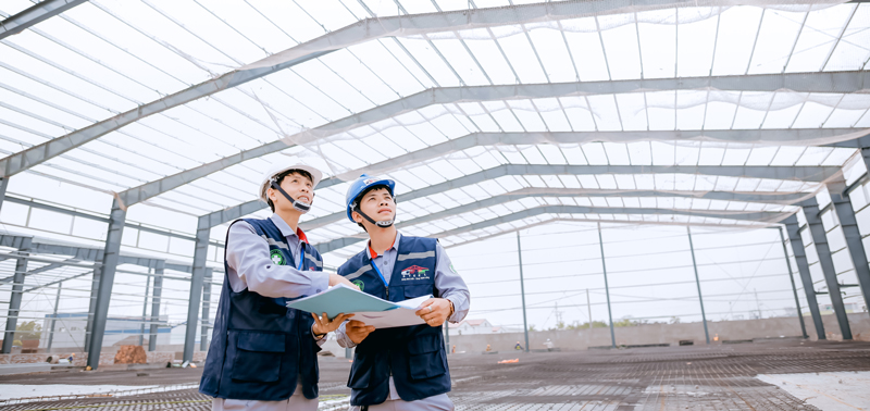 Cập nhật tiến độ thi công dự án Nhà máy Công ty TNHH đồ gia dụng GREEN AND BLUE Việt Nam